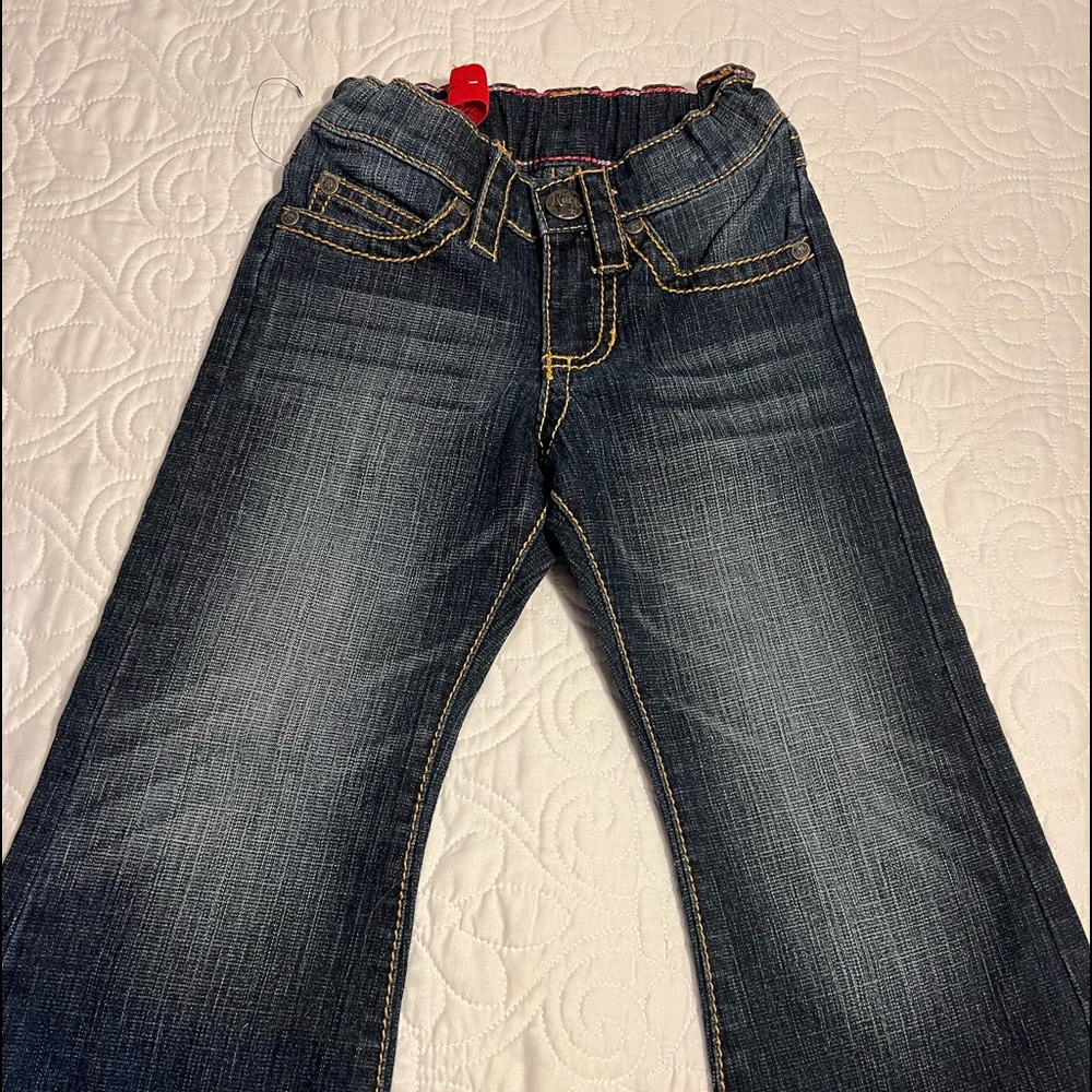 Wranglers Rock 47 girls blue jeans size 4R adjustable